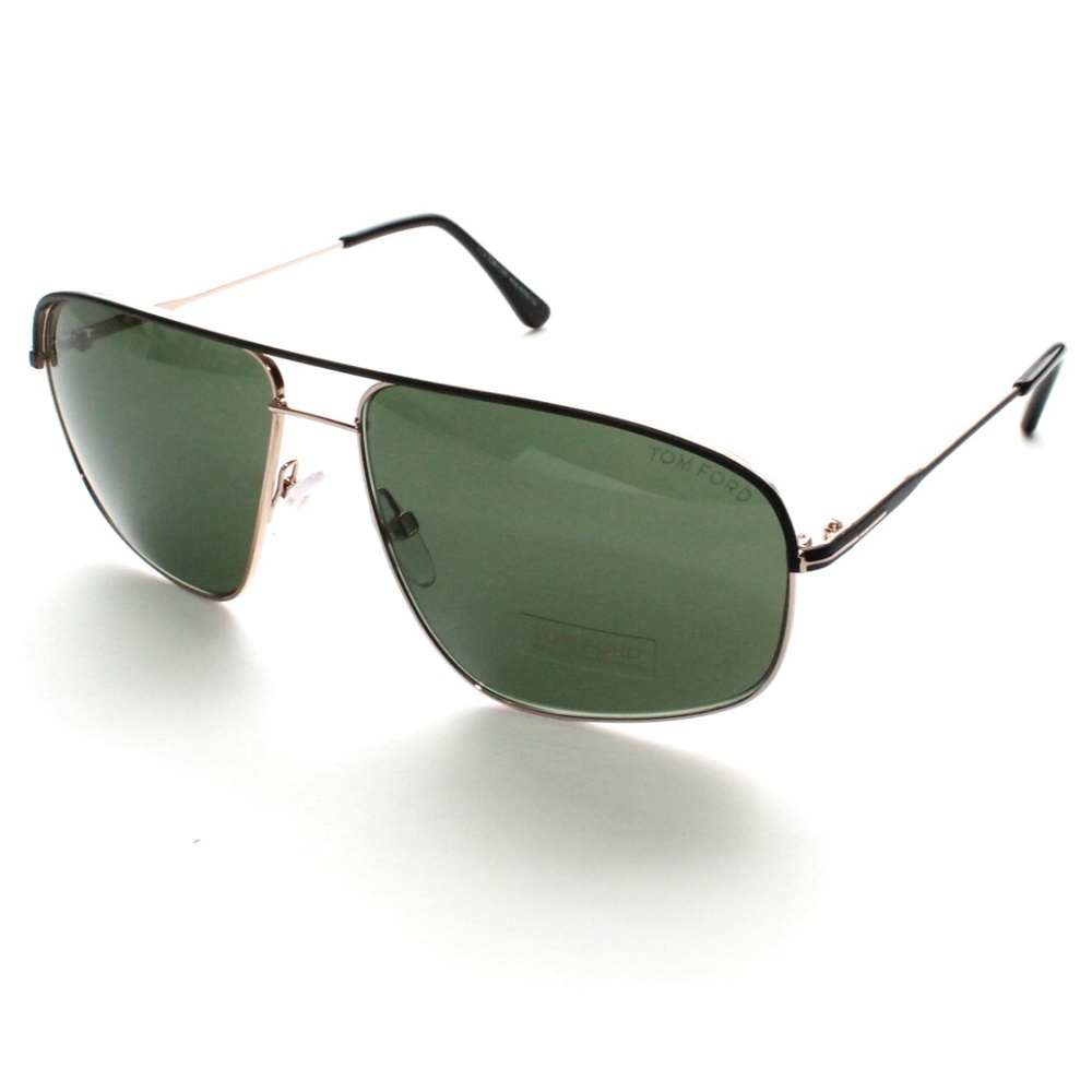TOM FORD JUSTIN TF467 467 BLACK-GOLD/ GREEN 02N SU